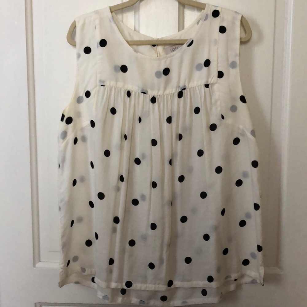 LOFT polka dot blouse